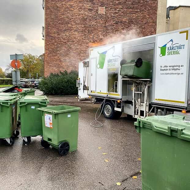 Miljövänlig tvätt av sopkärl och miljörum - för bättre trivsel och sophantering